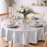 Nordfavn Uni Silver – Slät vaxduk i elegant silverfärg, rund