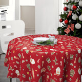 Nordfavn Xmas Cookies – Rund julvaxduk med kakor och julmotiv