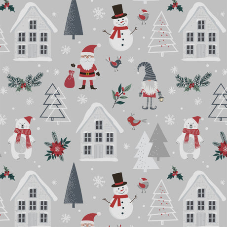 Nordic Winter – julvaxduk med motiv i skandinavisk stil, mönster