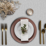 Oriel Grå - Enfärgad slät vaxduk med linnelook i grått, närbild