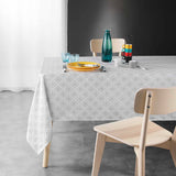 Orphee – Damastduk med fint geometriskt vävt mönster – 140 x 240 cm, miljö