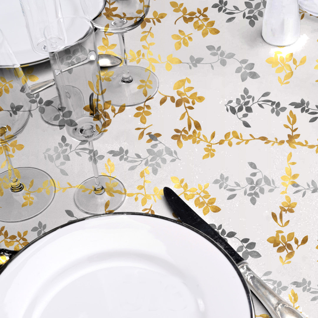 Pampa Metallic – Transparent vaxduk med glittereffekt