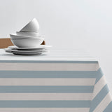Parallel Linen Blue – Södahl textilvaxduk i 100 % bomull med glidskydd