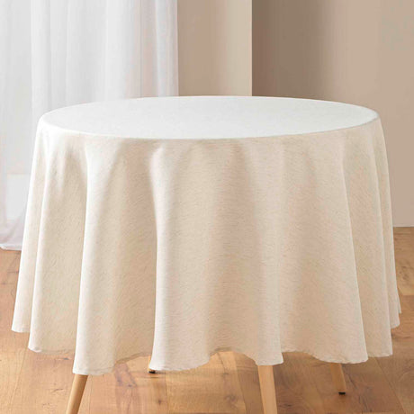 Pauline – rund duk i polyester/linne Ø 180 cm