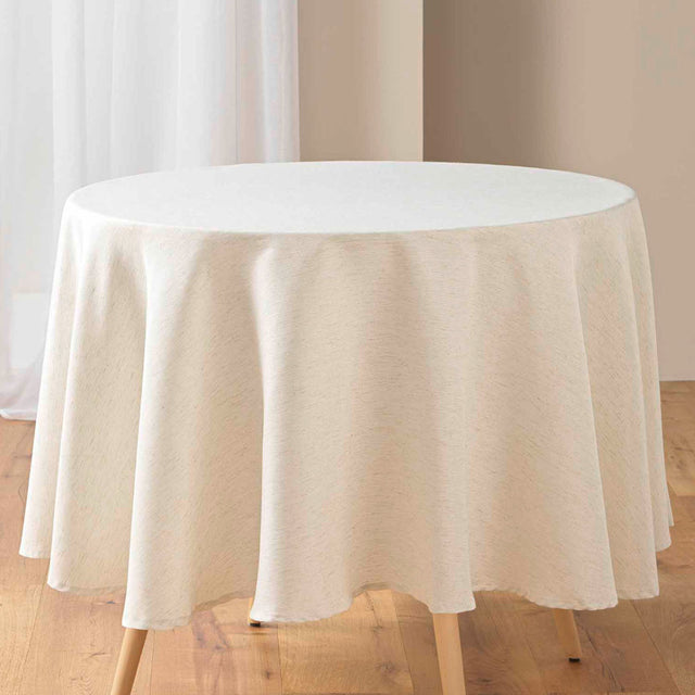 Pauline – rund duk i polyester/linne Ø 180 cm