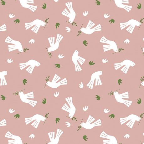 Peace is in the Air Rosenwood – Lola vaxduk med grafiskt fågelmotiv, mönster