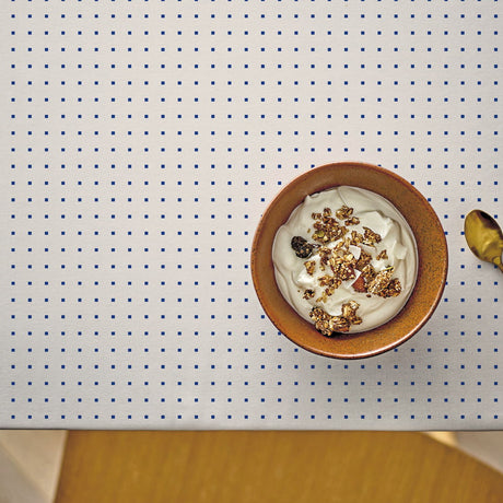 Petit Royal Blue - Södahl textilvaxduk i 100% bomull med glidskydd, närbild