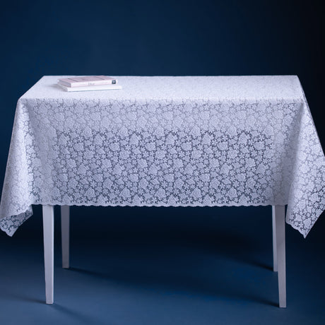 Petite Rose Vit – Spetsvaxduk med små rosor