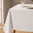 Rivera Blanco – Jacquardvävd textilvaxduk i offwhite