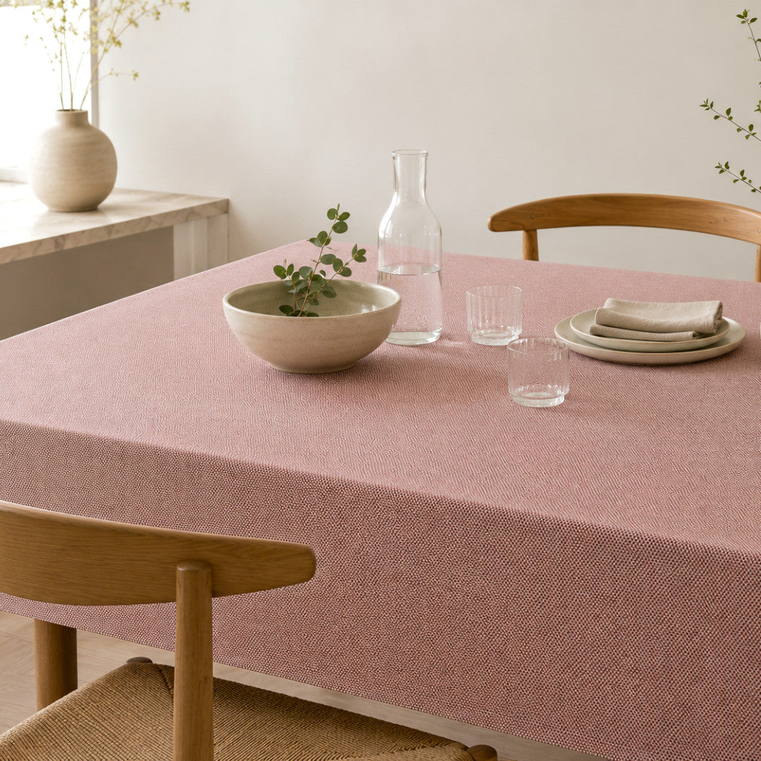 Nordfavn Roa Tinto Gammelrosa – Extra bred textilvaxduk i dämpat rosa, 180 cm