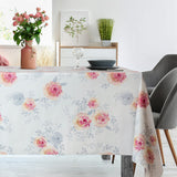 Rosalie Blush – Vaxduk med blommönster och textillook, miljö