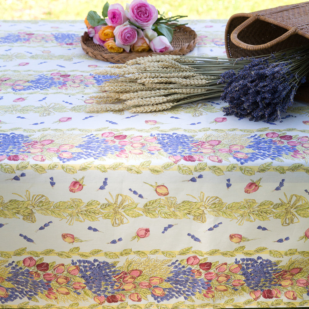 Rose Lavande – Rektangulär Provenceduk 155 x 200 cm