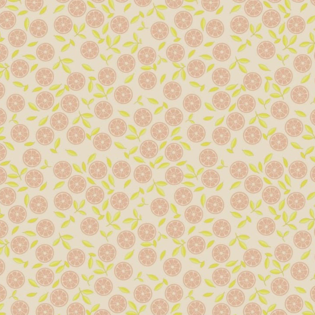 Slice Me Up Nude – Captain Cook vaxduk med grafiskt citrusmönster mönster