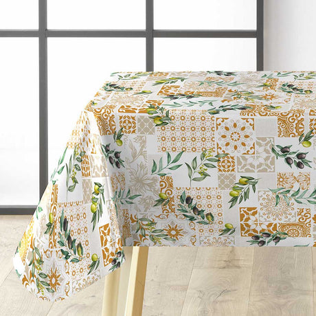 Solanova – Vaxduk med oliver och gyllene kakel, hörn