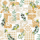 Solanova – Vaxduk med oliver och gyllene kakel