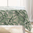 Stilys Sauge – Tygduk i linnelook med botaniskt bladmönster – 140 x 240 cm