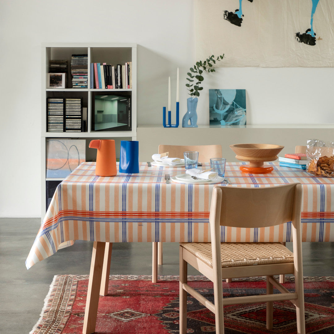 Tea Milady? Salmon – Lola vaxduk med randigt mönster, miljö