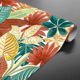 Textilia Ardenia - Vaxduk med dekorativt bladmönster, rulle