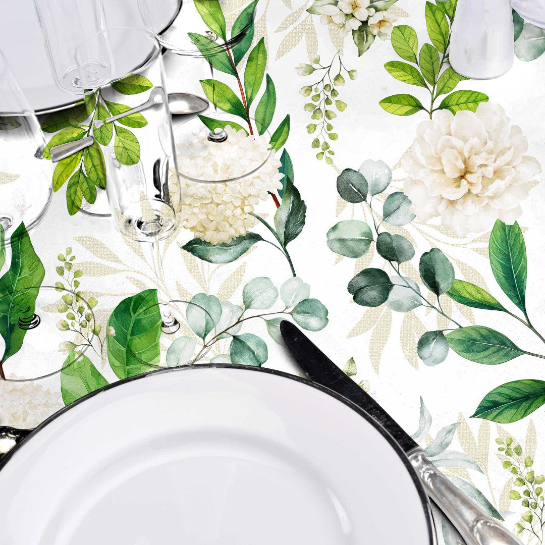 Textilia Dulcette – Vaxduk med botaniskt mönster, närbild