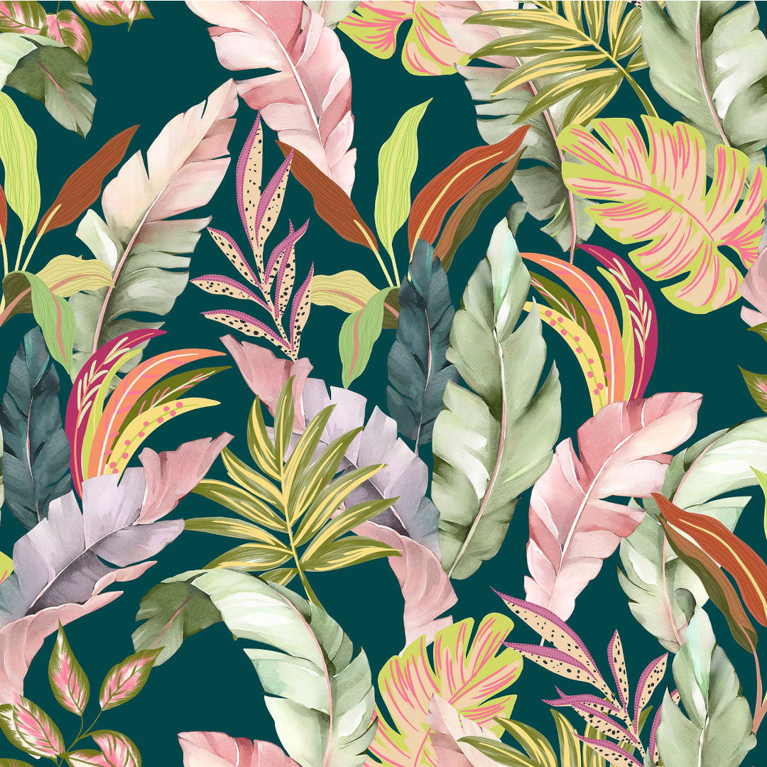 Textilia Galapao - Vaxduk med frodigt bladmönster, mönster