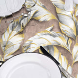 Textilia Glitter Ibany – Rund vaxduk Ø 155 cm, närbild