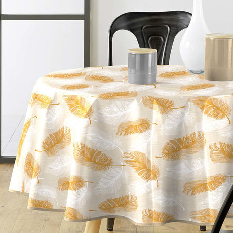 Textilia Glitter Sarina – Rund vaxduk Ø 155 cm, miljöbild