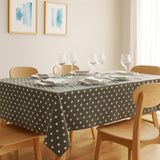 Van Gogh – textilvaxduk i mörkgrå med vita prickar