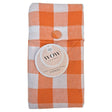 WOW Spring Apricot – Rutiga tygservetter 45 x 45 cm (4-pack)