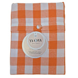 WOW Spring Apricot – Rutig bomullsduk 150 x 250 cm, förpackning