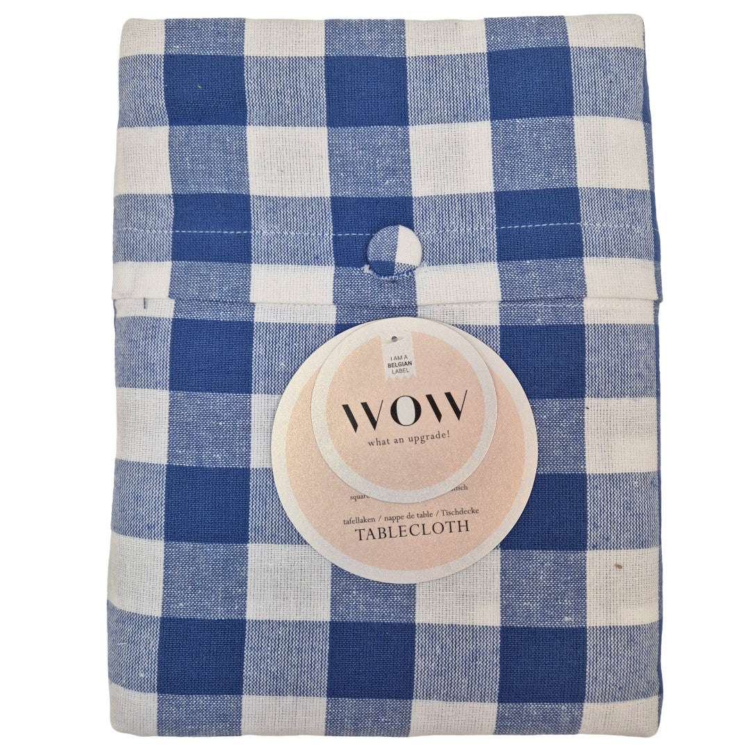 WOW Spring Azurite – Rutig bomullsduk 150 x 250 cm, förpackning