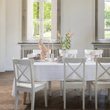 WOW Tradition Swan damastduk 150 x 300 cm – Vit, miljö