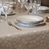 Bonard natur, jacquardvävd textilvaxduk, 160 cm bred