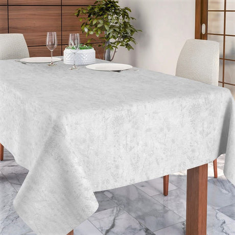 Lorrain Vit - Jacquardvävd textilvaxduk, 180 cm