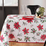 Amaryllis 150 x 300 cm - rektangulär julbordsduk med fläckskydd