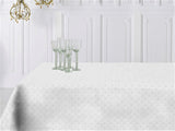 Amigoni Blanco - Jacquardvävd textilvaxduk, 160 cm
