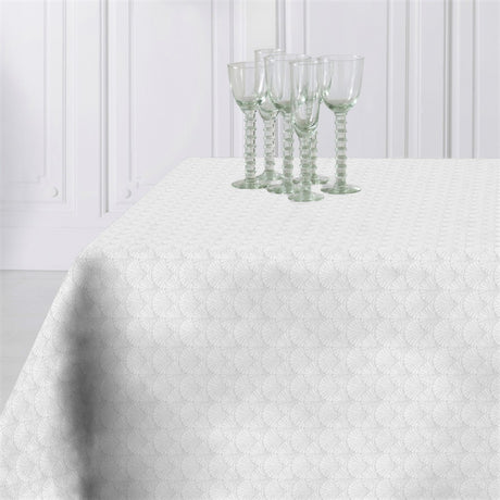 Amigoni Blanco - Jacquardvävd textilvaxduk, 160 cm