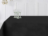Amigoni Svart - Jacquardvävd textilvaxduk, 160 cm