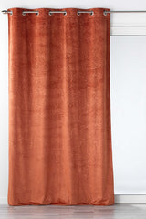 Analia Präglad Velour Terrakotta Orange – Mörkläggningsgardin 140 x 240 cm