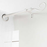Arabesque Vit – Justerbar gardinstång 120–210 cm, upphängning