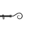 Arabesque Svart – Justerbar gardinstång 120–210 cm