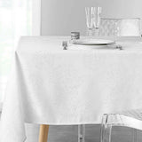 Artifice White/Silver - Jacquardvävd damastduk med fläckavvisande behandling - 140 x 240 cm