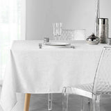 Artifice White/Silver - Jacquardvävd damastduk med fläckavvisande behandling - 140 x 240 cm, miljö