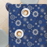 Astra Blå – vaxduk med stjärnhimmel i silver