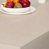 Balance Cake - 160 cm bred vaxduk med randigt mönster i beige