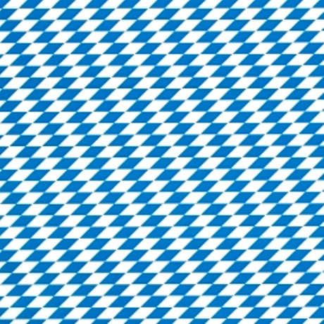 Miljöbild Vaxduk till Oktoberfesten Bayerische Raute, klassiska blå och vita harlekin rutor