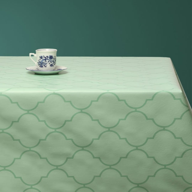 Mjuk Geometri – Vaxduk i mintgrönt