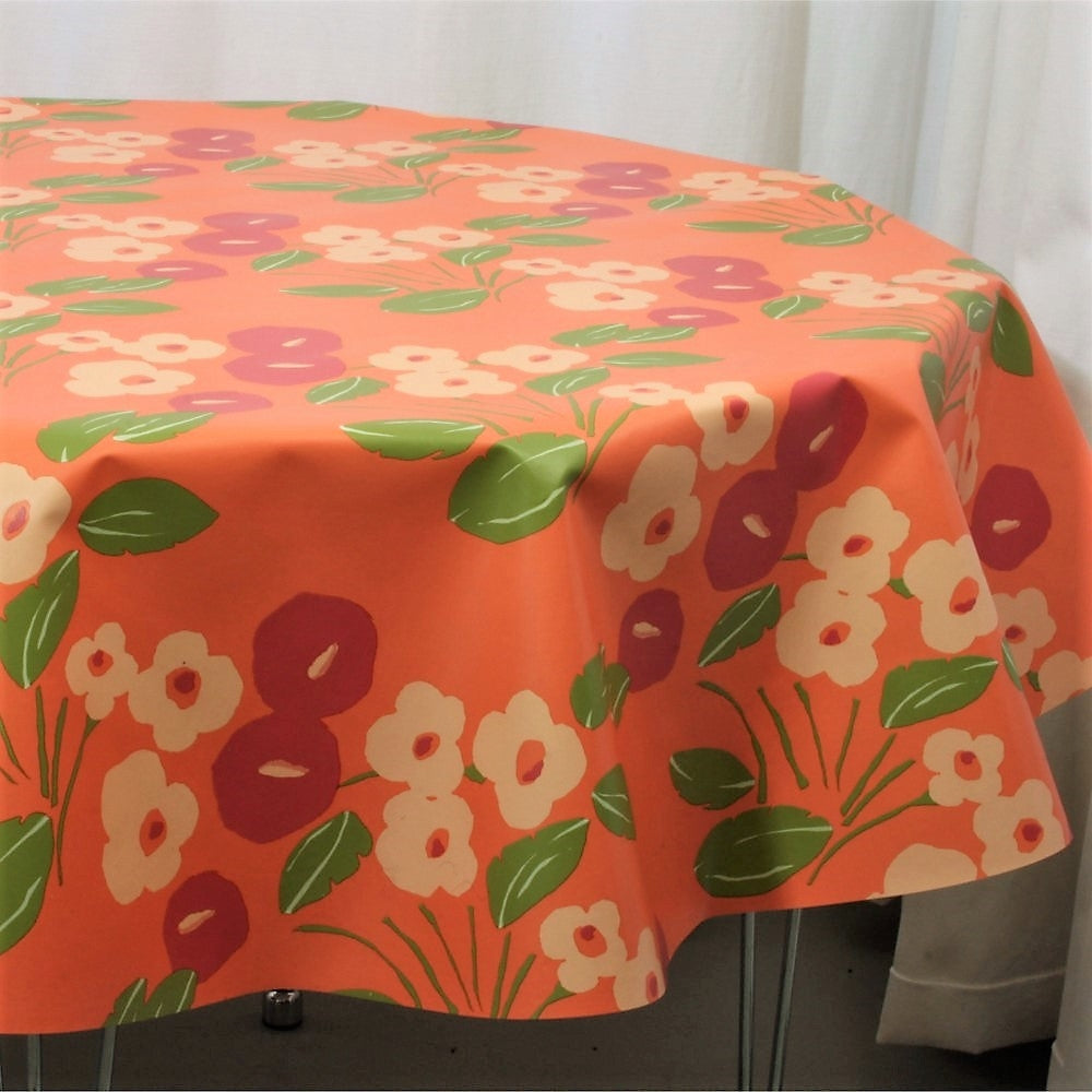 Rund Lola vaxduk, Bloom Vivid Coral