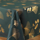 Närbild av Bloomy Metallic Print - Green/Gold