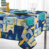 Blue Lagoon Navy Blue, duk med fläckskydd, 150 x 240 cm