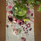 Bordslöpare i linne Blossom Garden – Jim Lyngvild